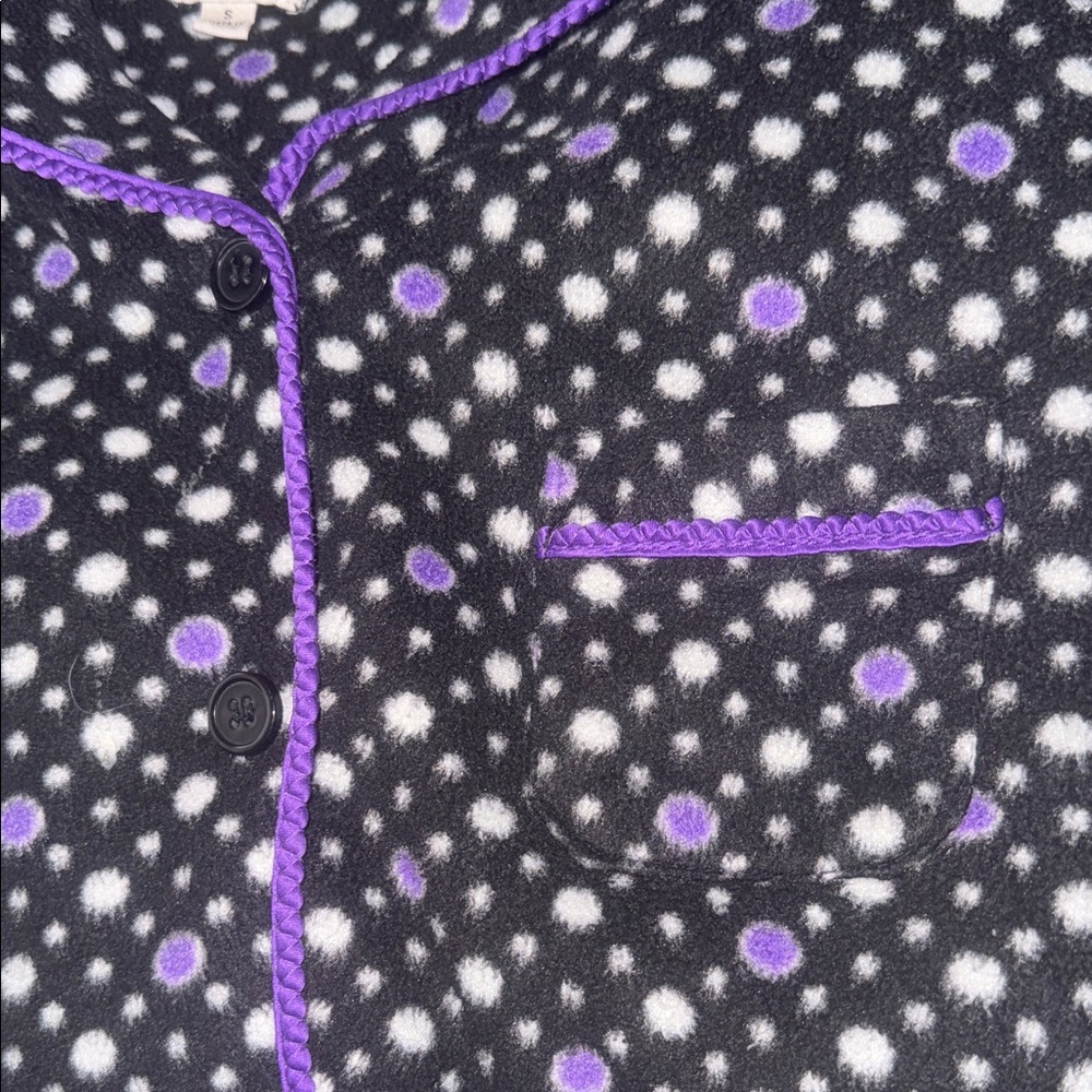 Anne Klein Cozy Black and Purple Women’s Pajamas Size S - Picture 3 of 6